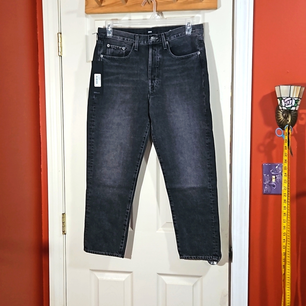 Edwin size 31 dark wash classic straight crop jeans #105